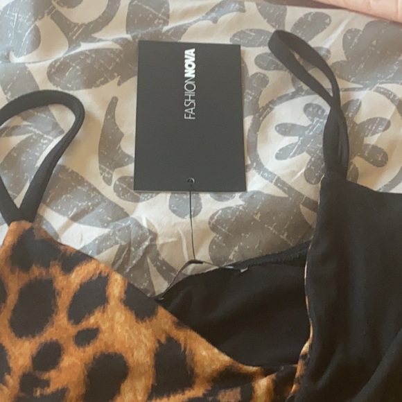 Sexy black and Leopard print 2piece - Picture 2 of 4